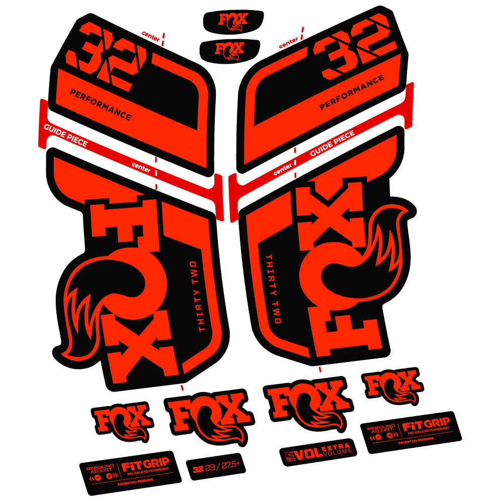 Autocollant Fox 32 Performance 2022 VEC, Vélo Fourche, Vinyle sticker
