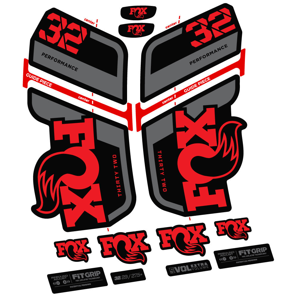 Autocollant Fox 32 Performance 2022 VEC, Vélo Fourche, Vinyle sticker