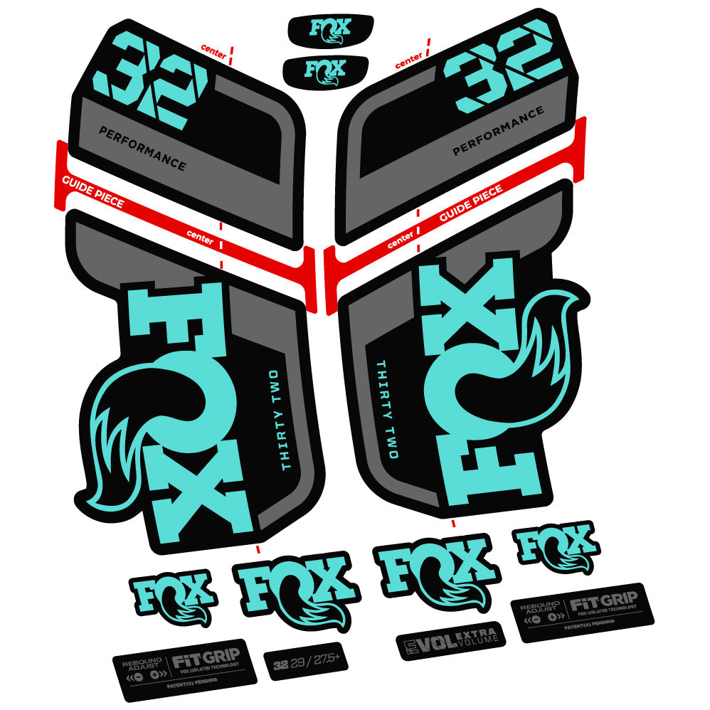 Autocollant Fox 32 Performance 2022 VEC, Vélo Fourche, Vinyle sticker