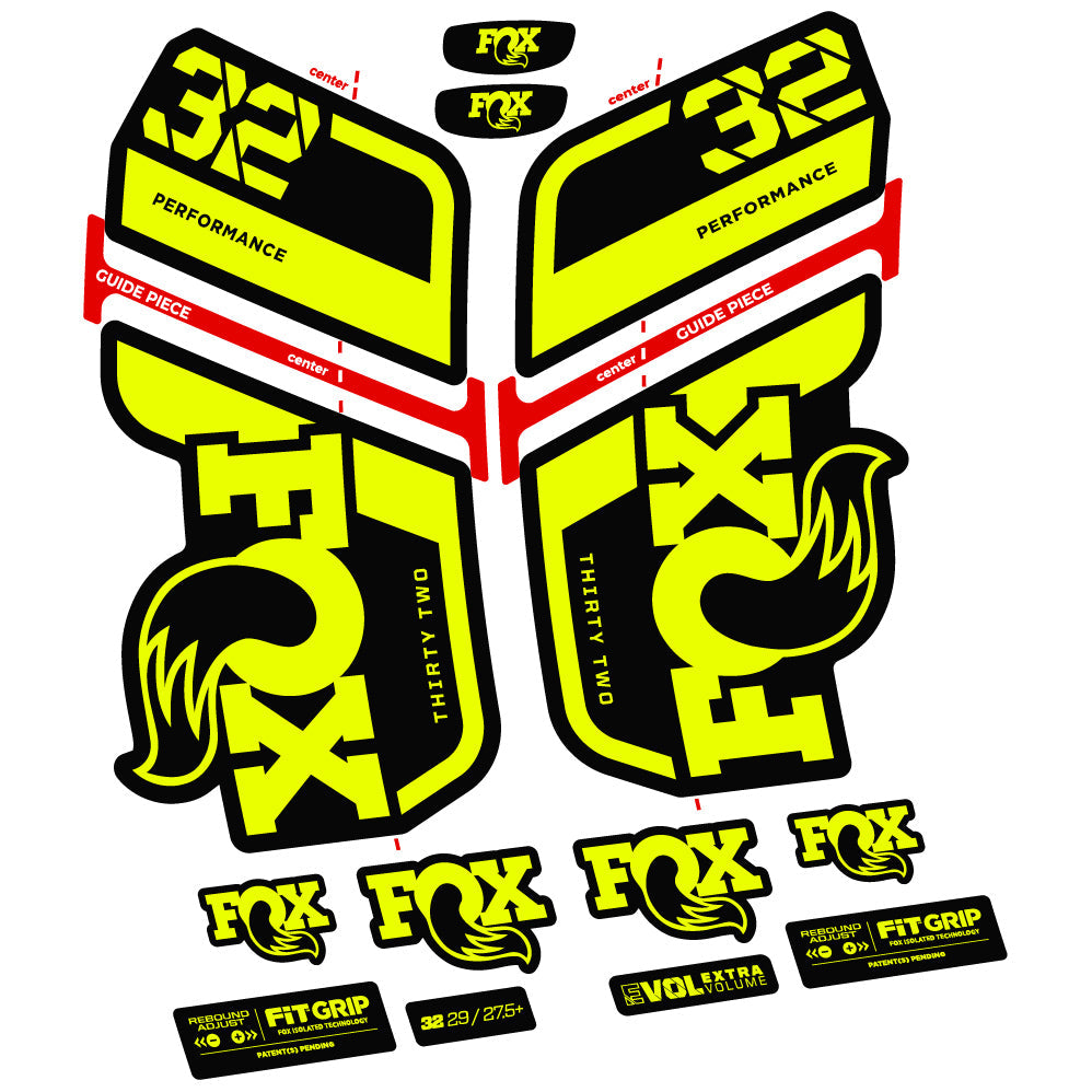 Autocollant Fox 32 Performance 2022 VEC, Vélo Fourche, Vinyle sticker