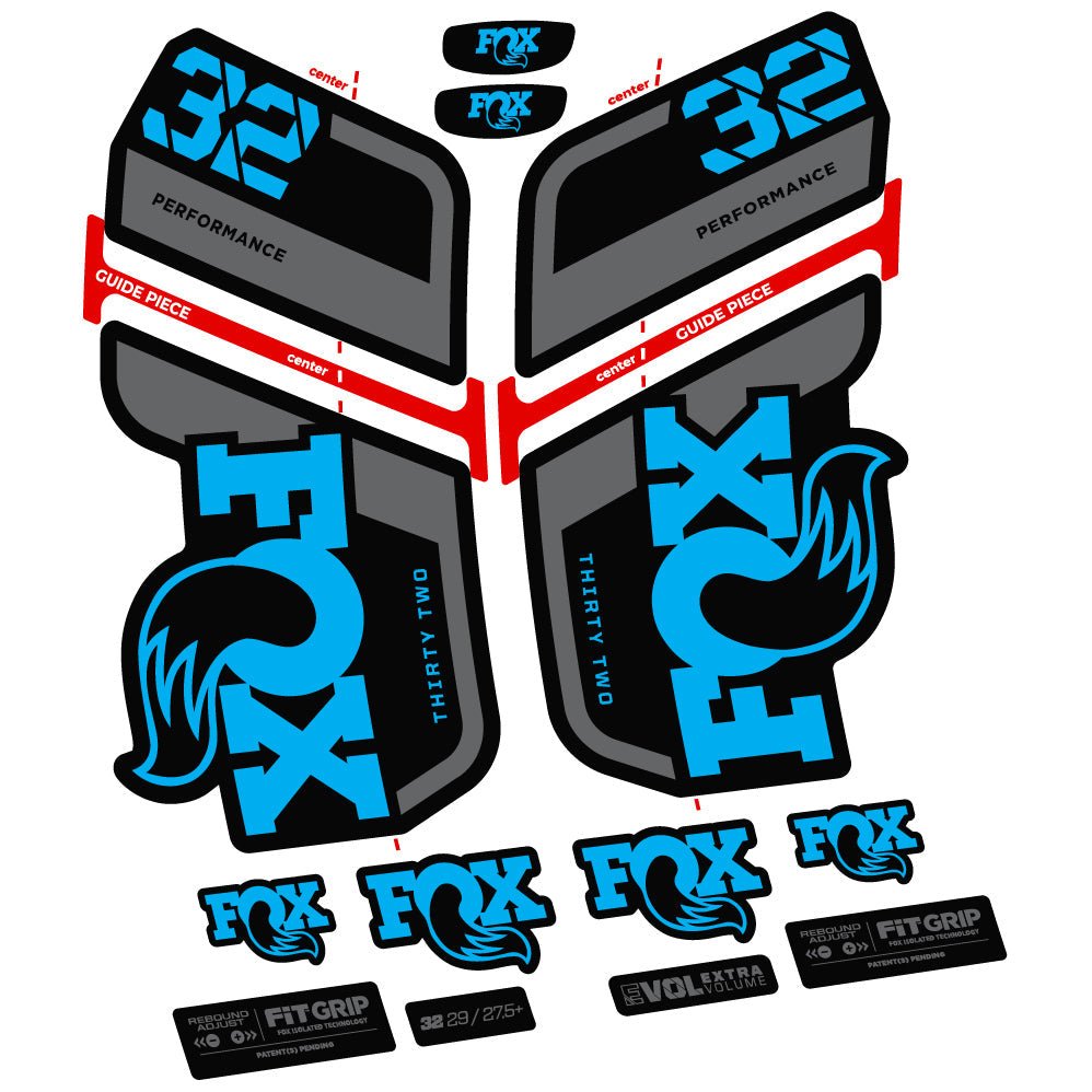 Autocollant Fox 32 Performance 2022 VEC, Vélo Fourche, Vinyle sticker