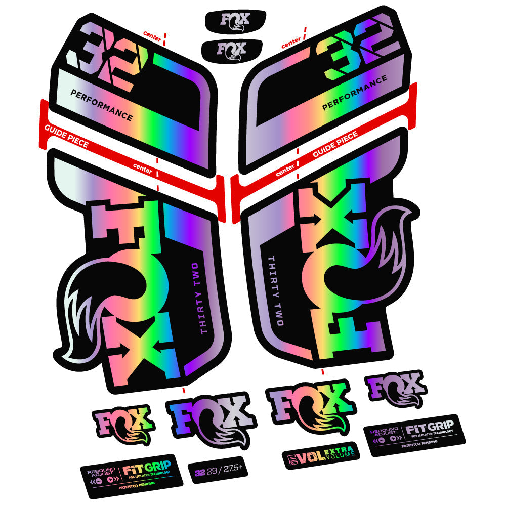 Autocollant Fox 32 Performance 2022 VEC, Vélo Fourche, Vinyle sticker