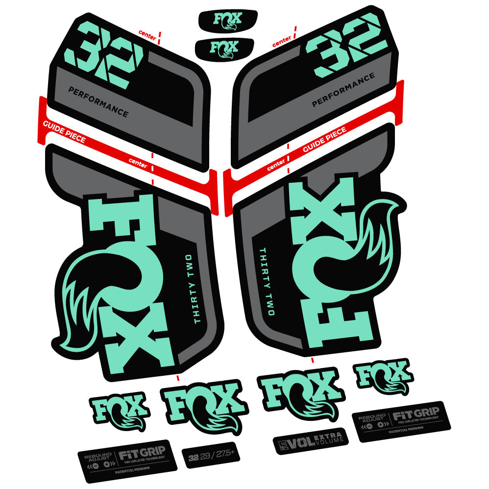 Autocollant Fox 32 Performance 2022 VEC, Vélo Fourche, Vinyle sticker