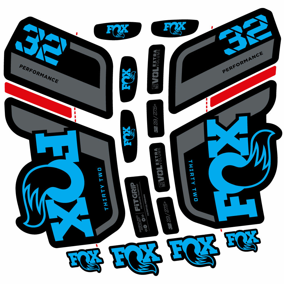 Autocollant Fox 32 Performance 2022, Fourche 29, Autocollant Vélo vinyle