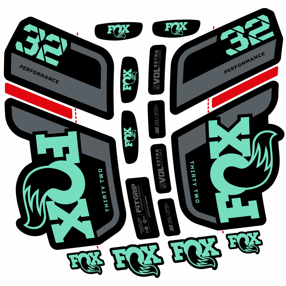 Autocollant Fox 32 Performance 2022, Fourche 29, Autocollant Vélo vinyle