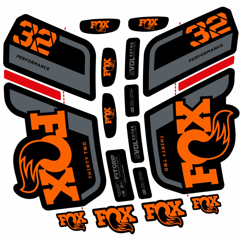 Autocollant Fox 32 Performance 2022, Fourche 29, Autocollant Vélo vinyle