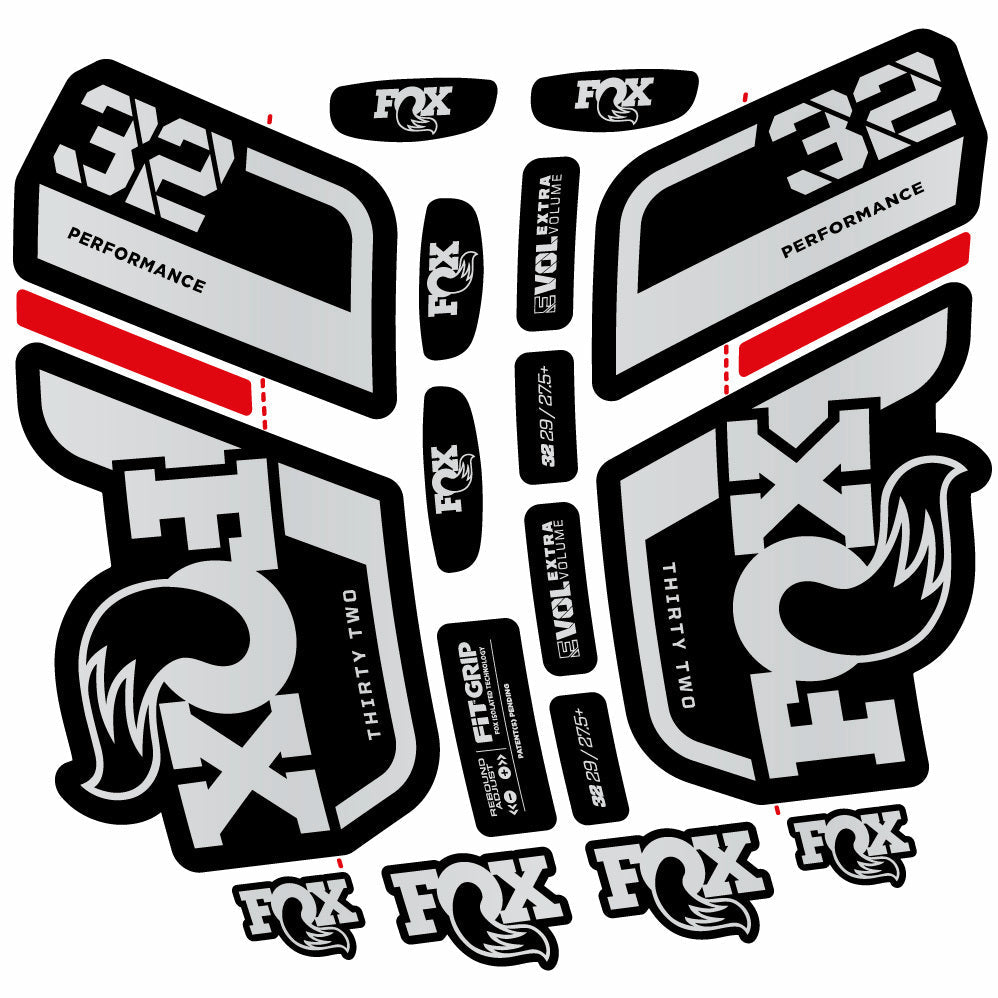 Autocollant Fox 32 Performance 2022, Fourche 29, Autocollant Vélo vinyle