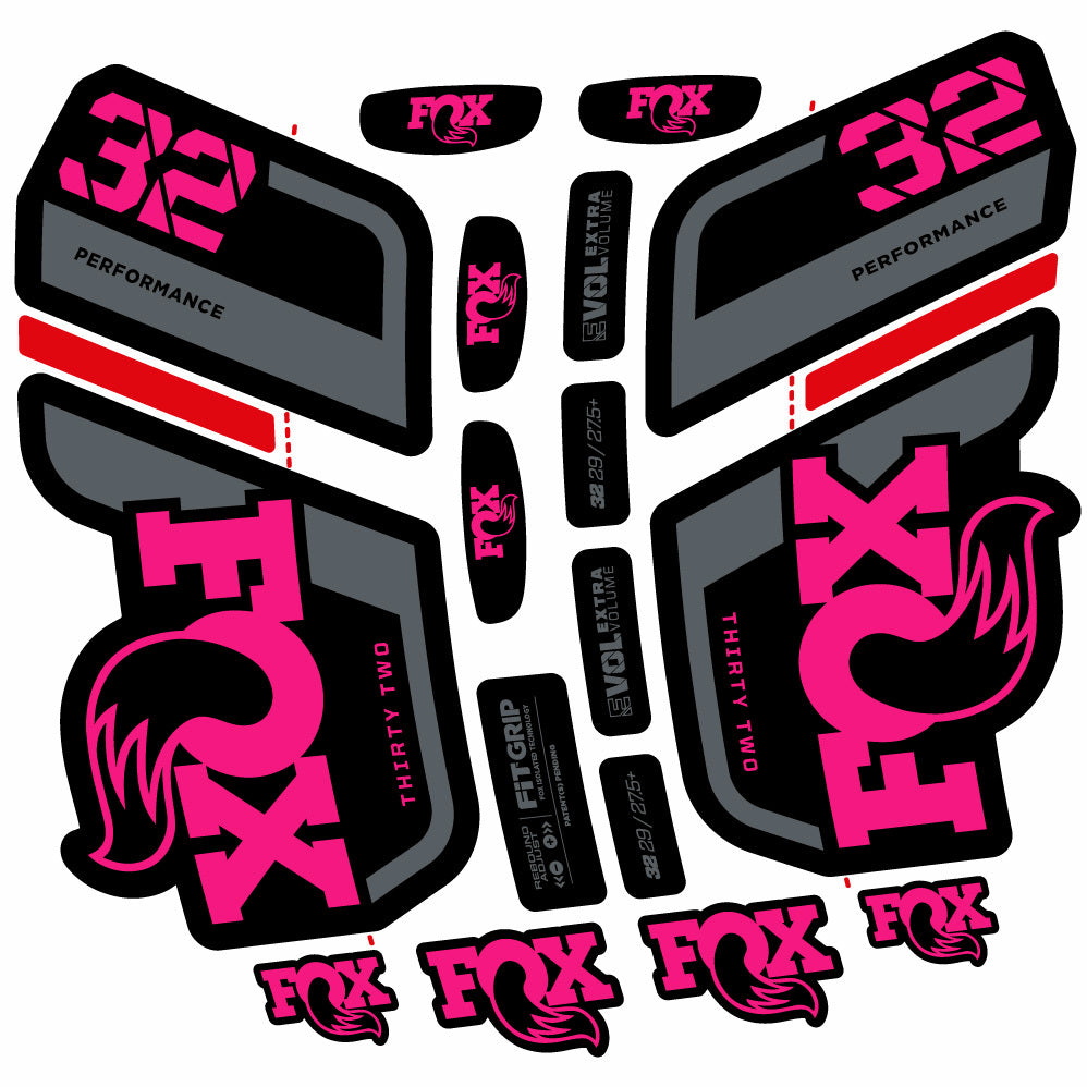Autocollant Fox 32 Performance 2022, Fourche 29, Autocollant Vélo vinyle