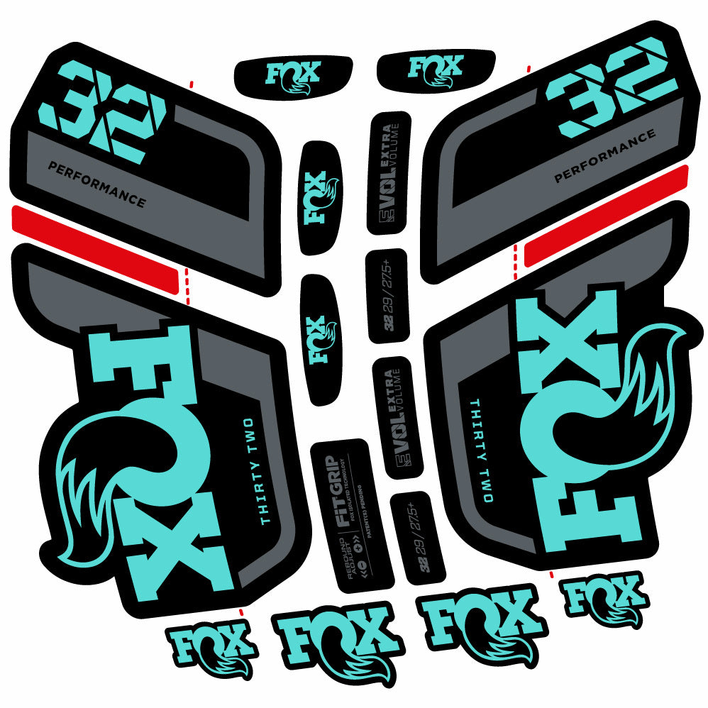 Autocollant Fox 32 Performance 2022, Fourche 29, Autocollant Vélo vinyle