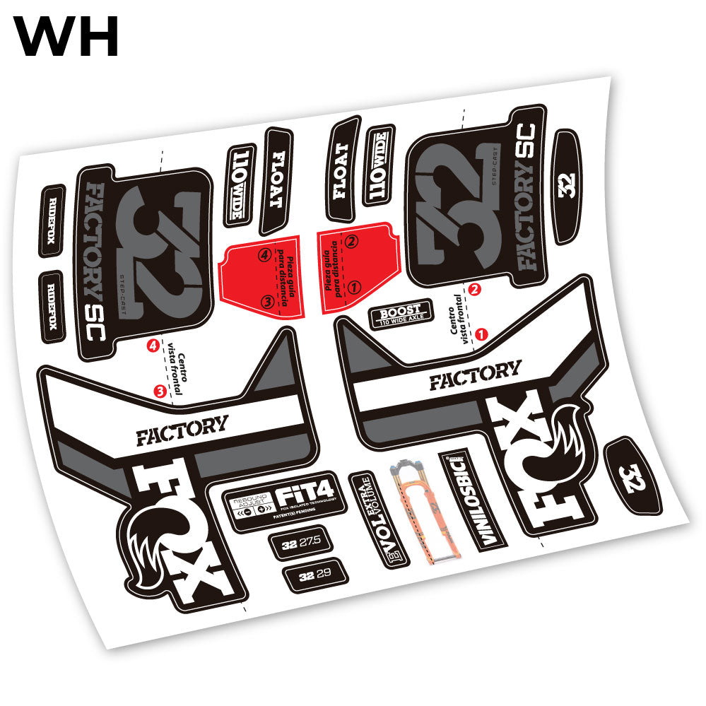 Autocollant, Fox 32 2019, Autocollant Vélo Fourche Vinyle
