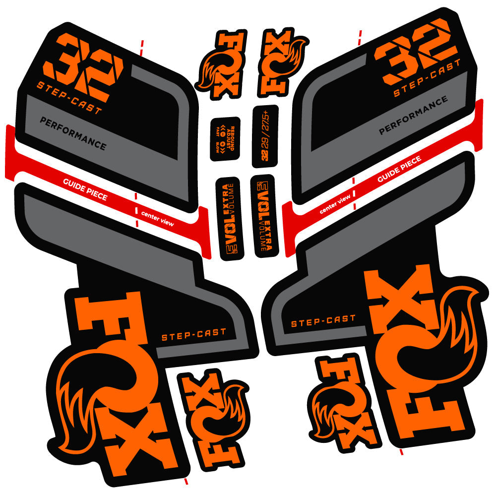 Autocollant Fox 32 Step Cast Performance 2022, Vélo Fourche, Vinyle sticker