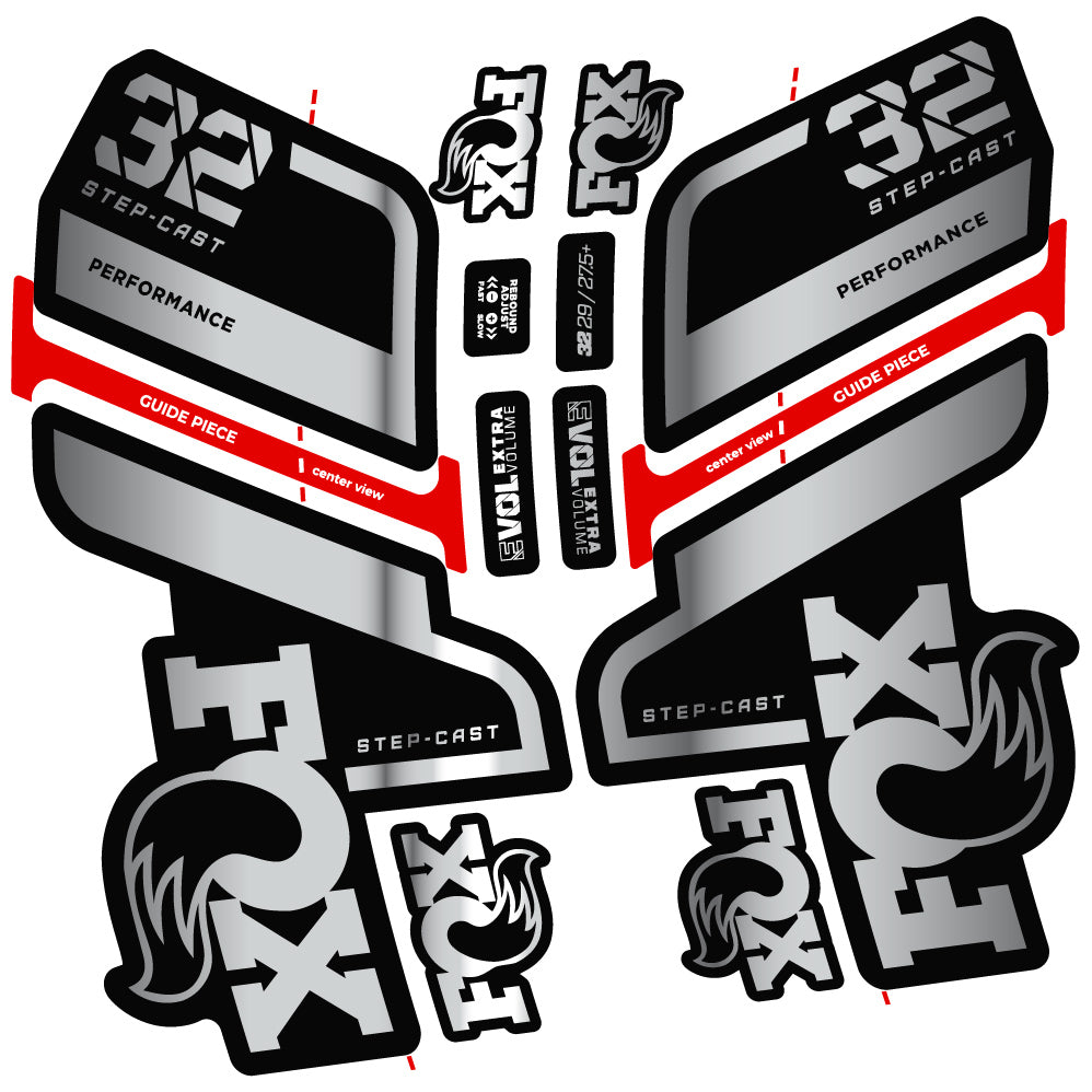 Autocollant Fox 32 Step Cast Performance 2022, Vélo Fourche, Vinyle sticker