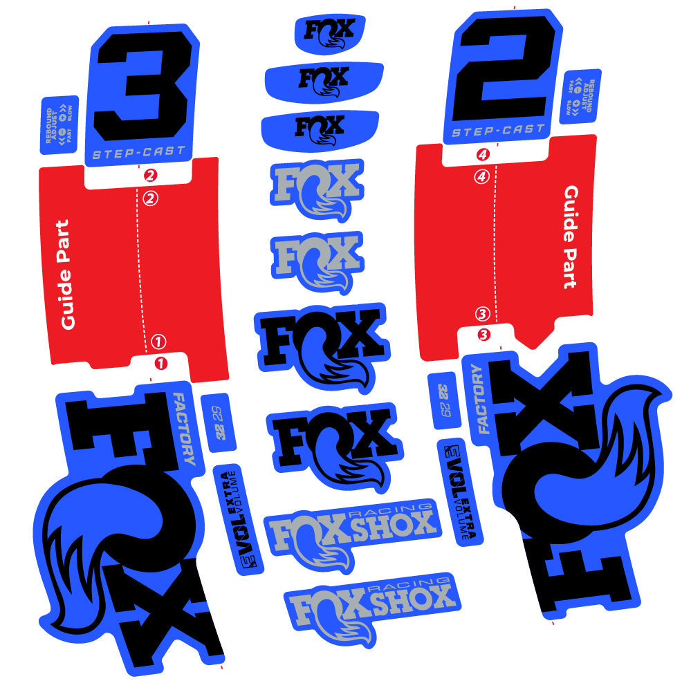 Autocollant Fox 32 Step-Cast Factory 2025, Fourche 29, Autocollant Vélo vinyle