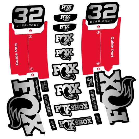 Autocollant Fox 32 Step-Cast Performance 2025, Fourche 29, Autocollant Vélo vinyle