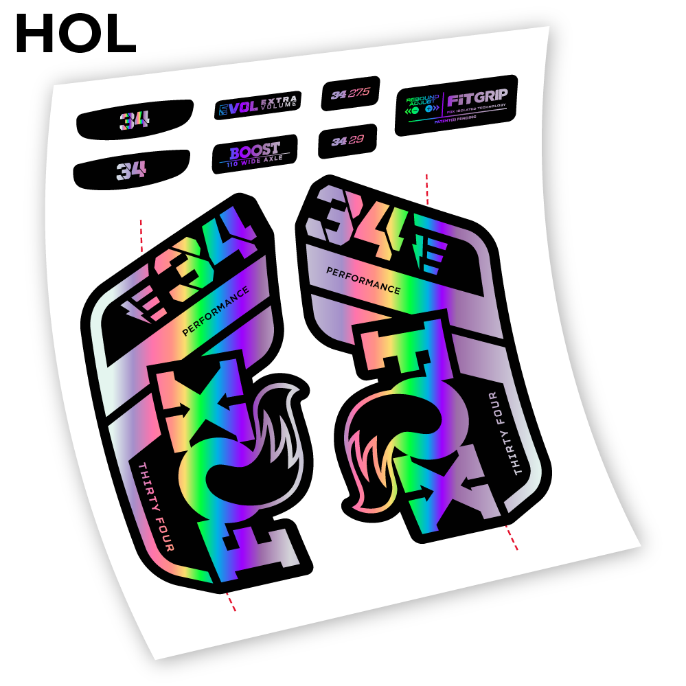 Autocollant, Fox 34 E-Vélo 2021 Stickers, Autocollant Vélo Fourche Vinyle