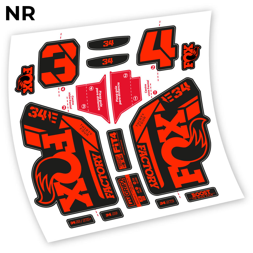 Autocollant, Fox 34 Factory E-Vélo 2021 Stickers, Autocollant Vélo Fourche Vinyle