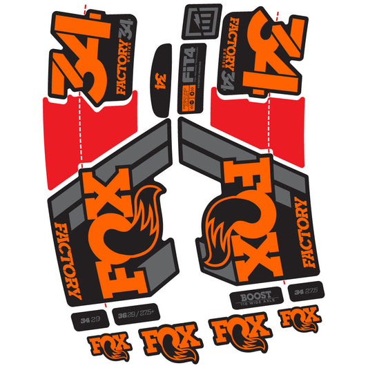 Autocollant Fox 34 Factory 2019 Vélo Fourche vinyle autocollant