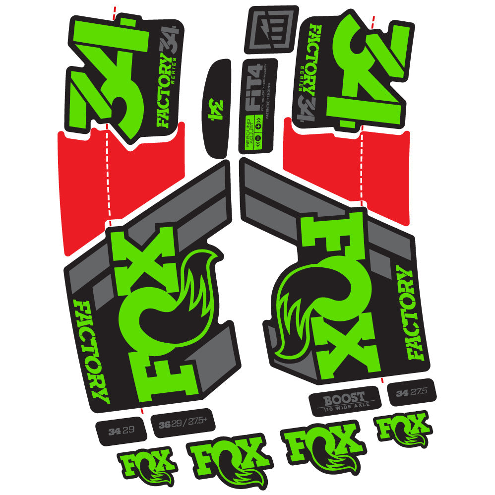 Autocollant Fox 34 Factory 2019 Vélo Fourche vinyle autocollant