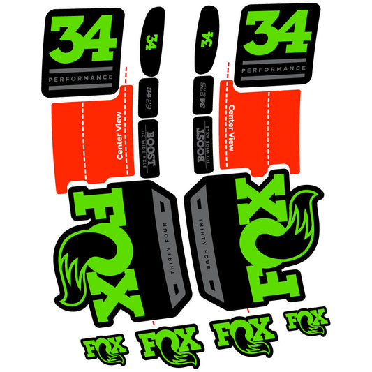 Autocollant Fox 34 Performance 2019 Vélo Fourche vinyle autocollant
