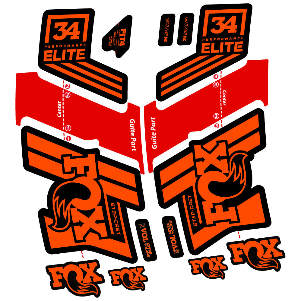 Autocollant Fox 34 Performance Elite 2019-20, Vélo Fourche, Autocollant Vinyle