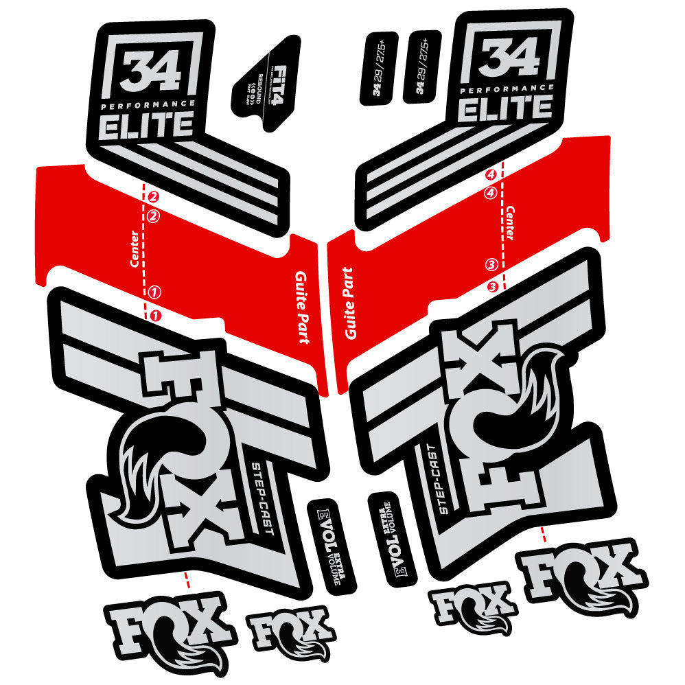 Autocollant Fox 34 Performance Elite 2019-20, Vélo Fourche, Autocollant Vinyle
