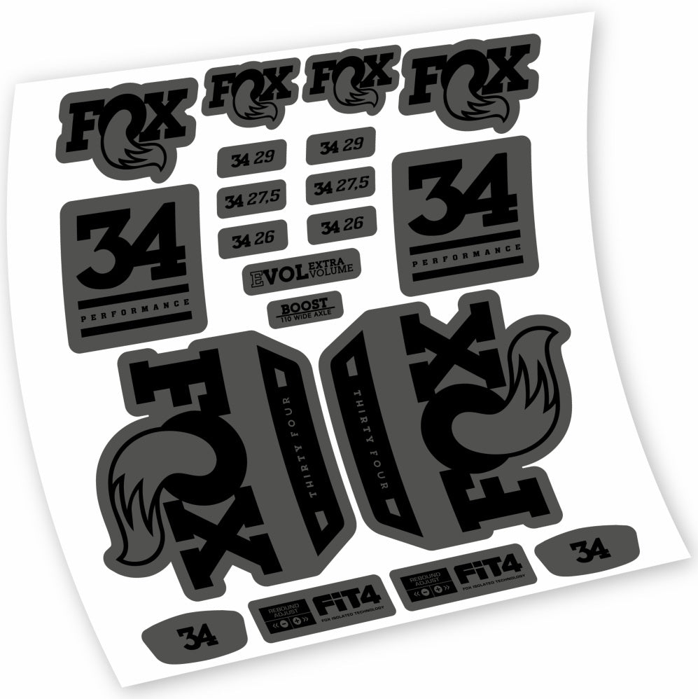 Autocollant Fox 34 Performance 2018, Fourche 29, Autocollant Vélo vinyle