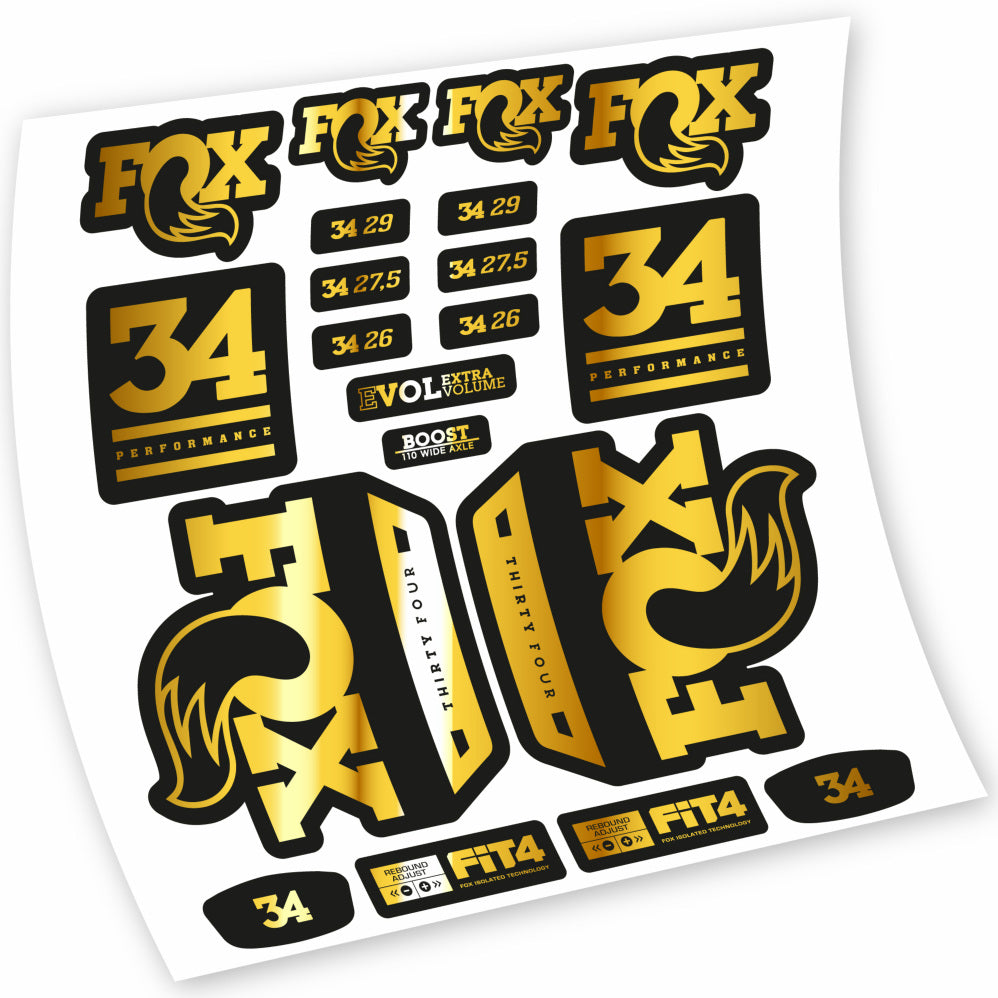 Autocollant Fox 34 Performance 2018, Fourche 29, Autocollant Vélo vinyle