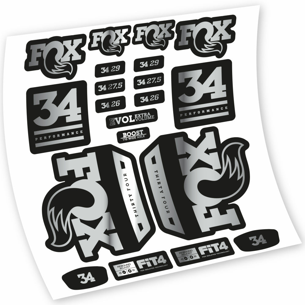 Autocollant Fox 34 Performance 2018, Fourche 29, Autocollant Vélo vinyle