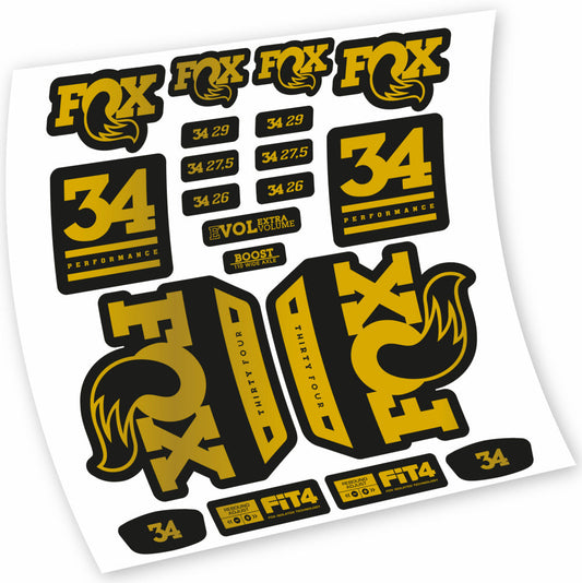 Autocollant Fox 34 Performance 2018, Fourche 29, Autocollant Vélo vinyle