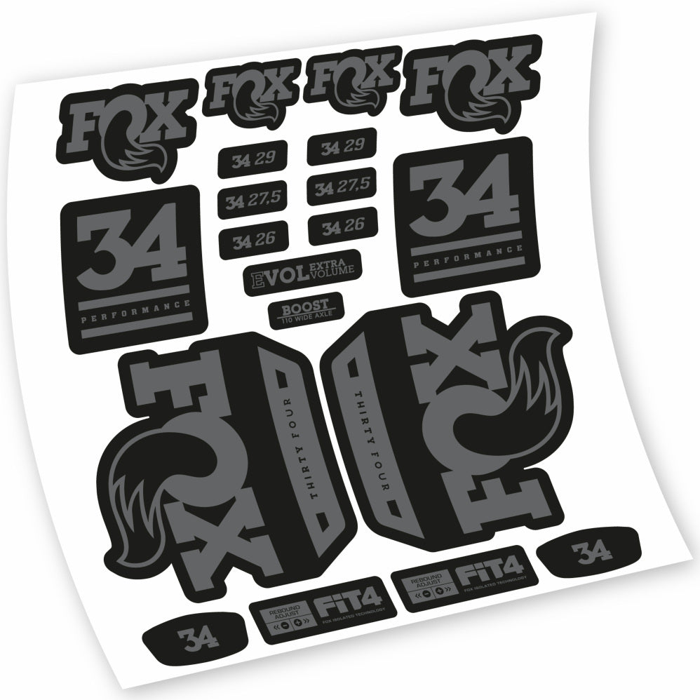 Autocollant Fox 34 Performance 2018, Fourche 29, Autocollant Vélo vinyle