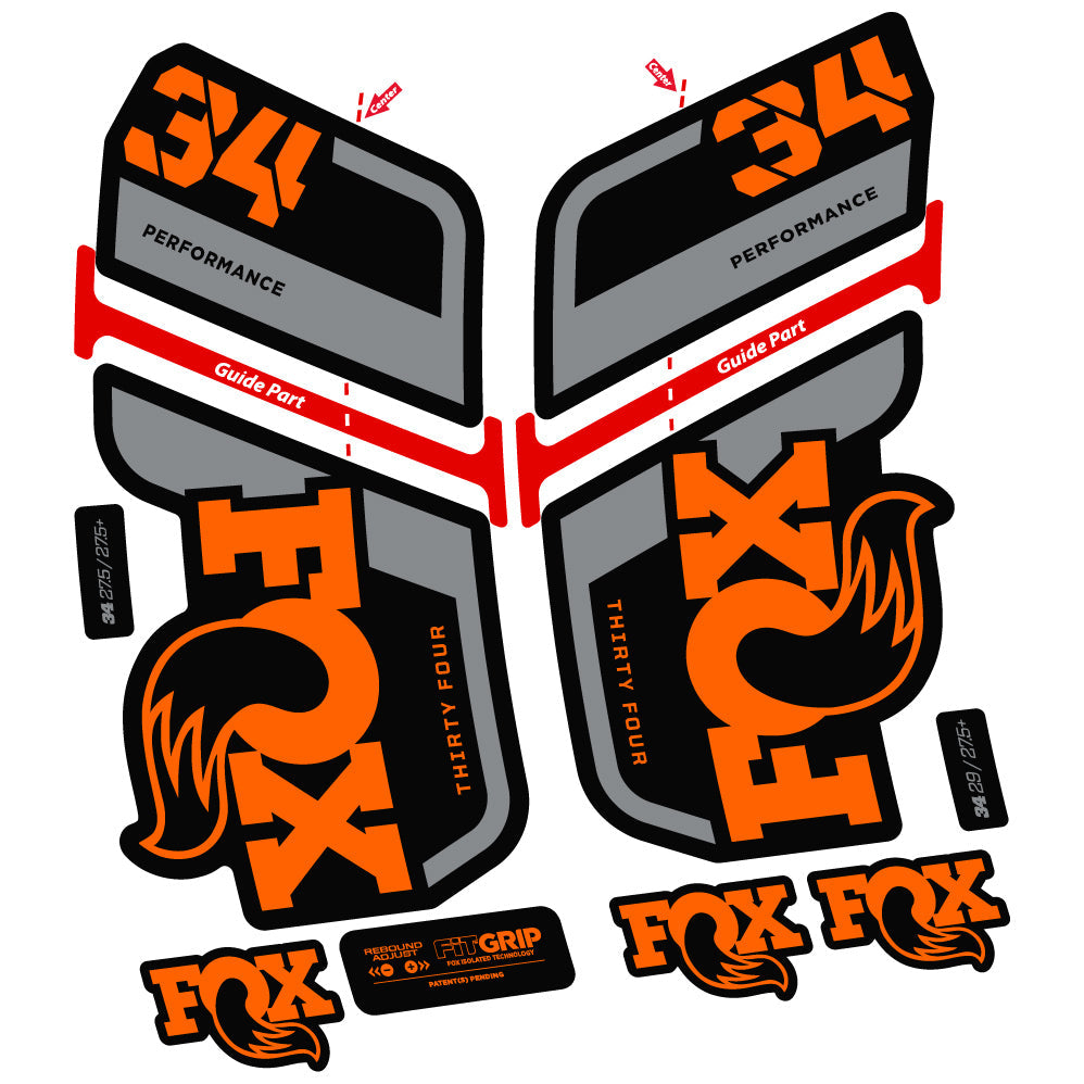 Autocollant Fox 34 Performance 2022, Vélo Fourche, Stycker Vinyl