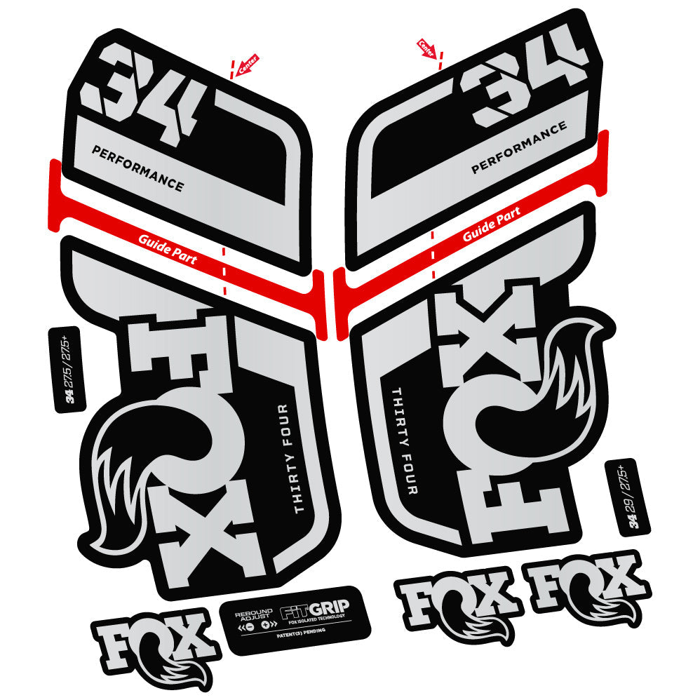 Autocollant Fox 34 Performance 2022, Vélo Fourche, Stycker Vinyl