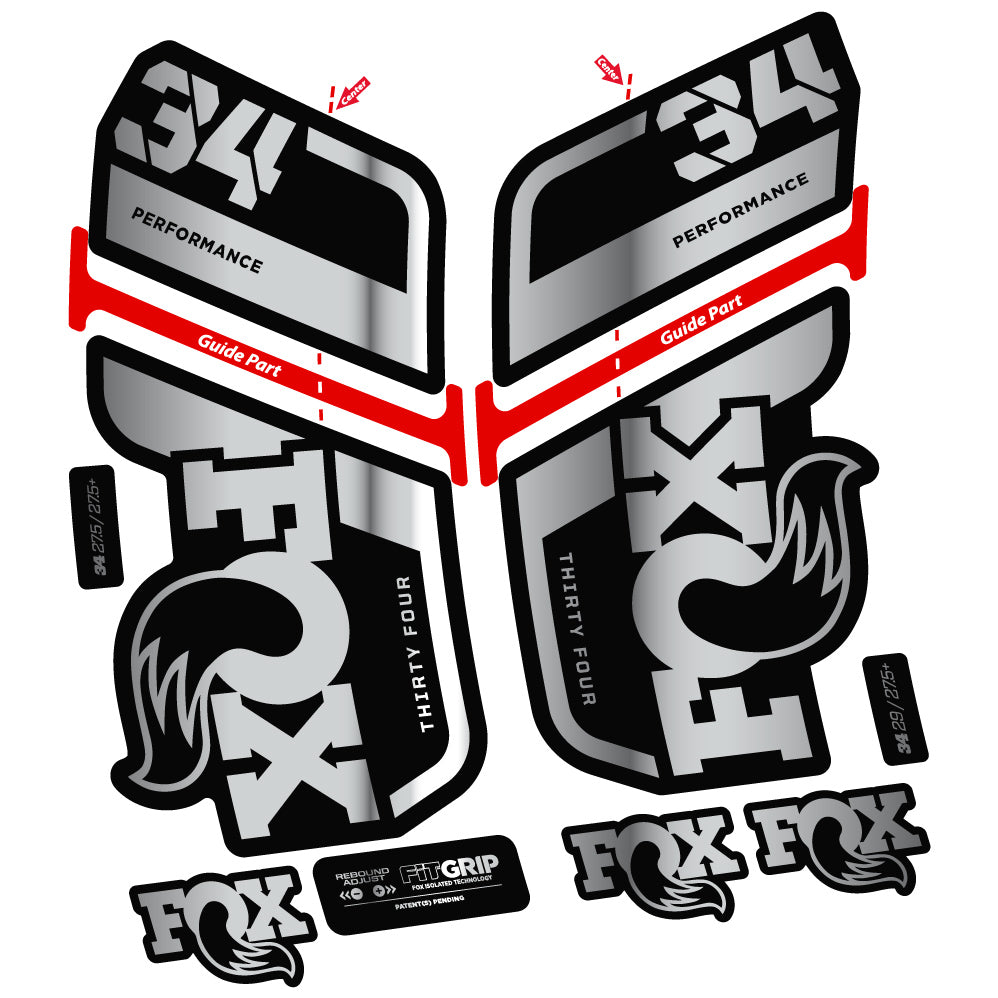 Autocollant Fox 34 Performance 2022, Vélo Fourche, Stycker Vinyl