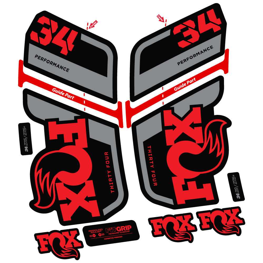 Autocollant Fox 34 Performance 2022, Vélo Fourche, Stycker Vinyl