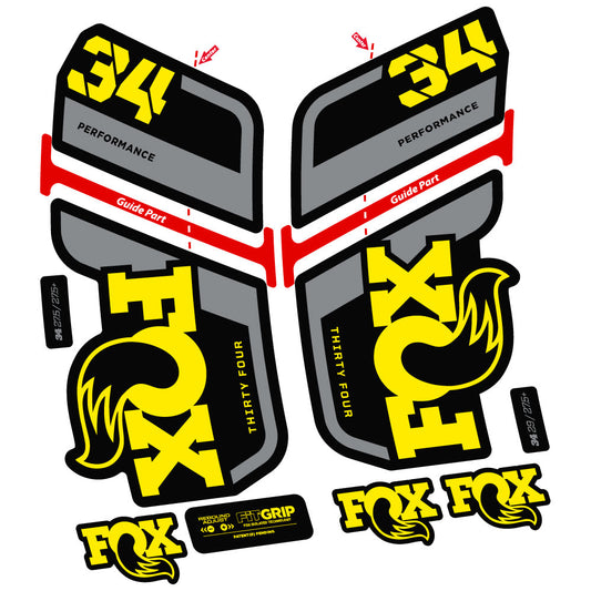 Autocollant Fox 34 Performance 2022, Vélo Fourche, Stycker Vinyl