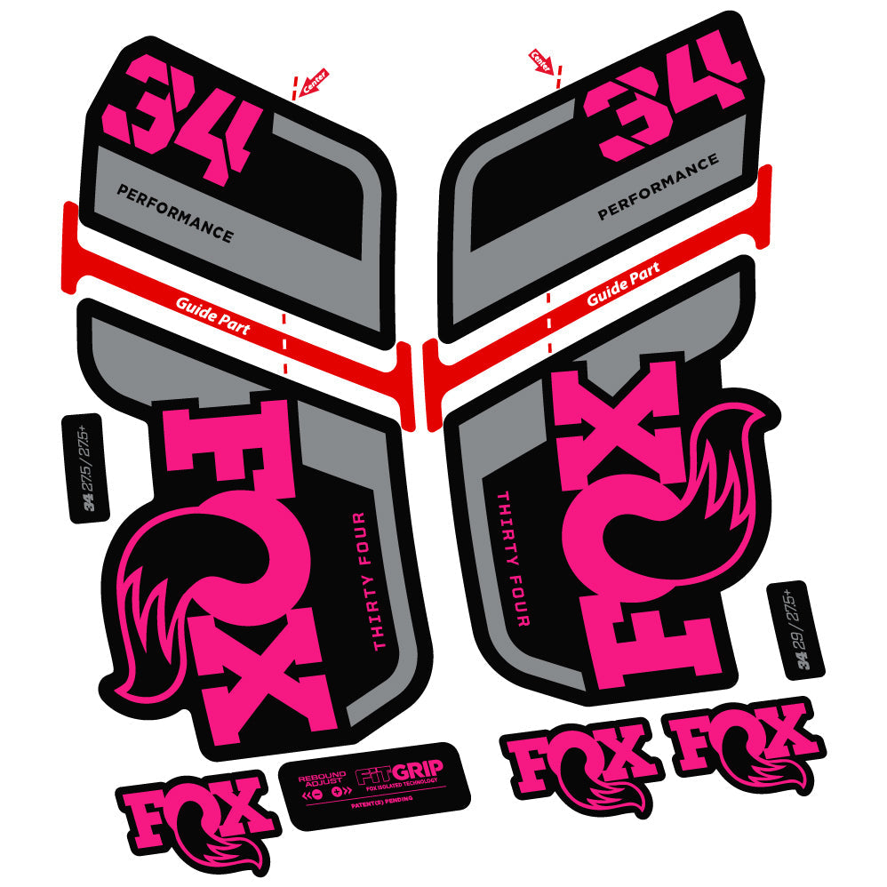 Autocollant Fox 34 Performance 2022, Vélo Fourche, Stycker Vinyl