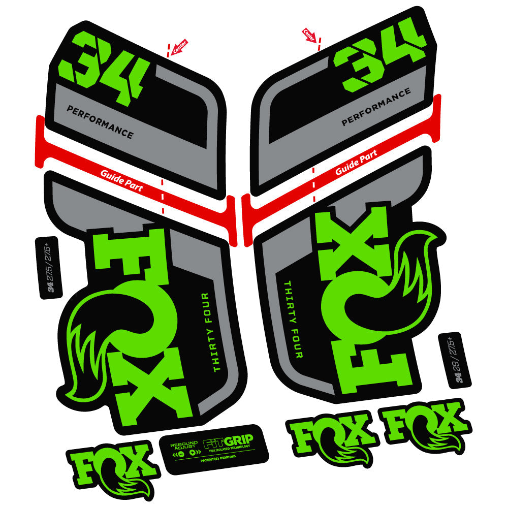 Autocollant Fox 34 Performance 2022, Vélo Fourche, Stycker Vinyl