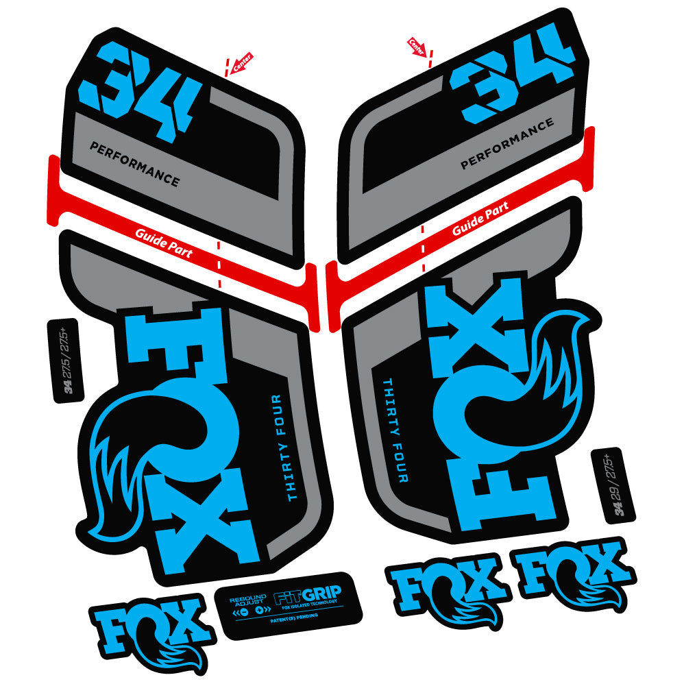 Autocollant Fox 34 Performance 2022, Vélo Fourche, Stycker Vinyl