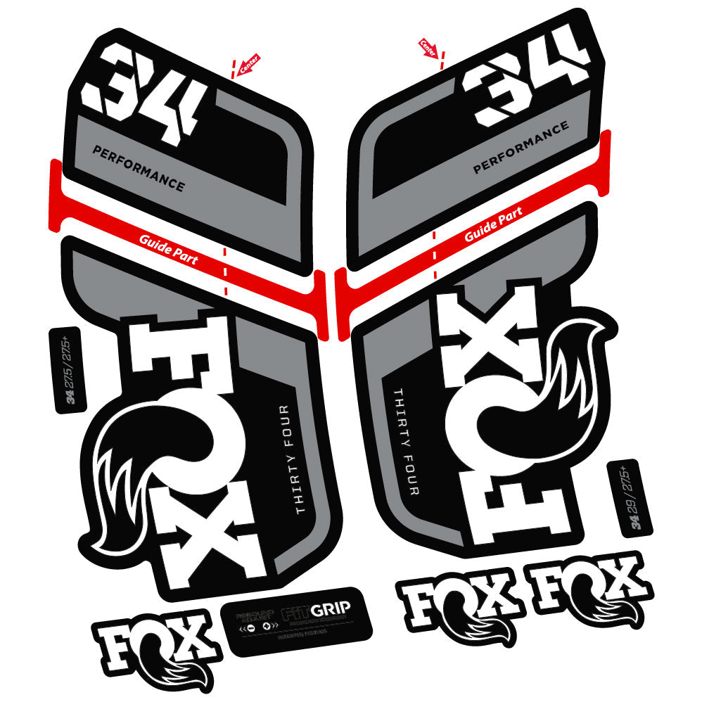 Autocollant Fox 34 Performance 2022, Vélo Fourche, Stycker Vinyl