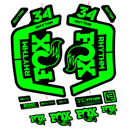 Autocollant Fox 34 Rhythm 2019 Vélo Fourche vinyle autocollant