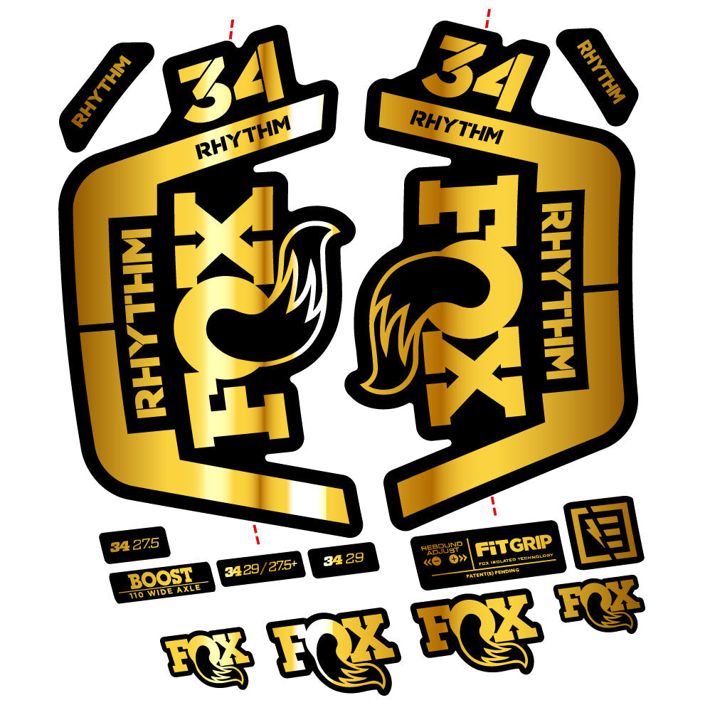 Autocollant Fox 34 Rhythm 2019 Vélo Fourche vinyle autocollant