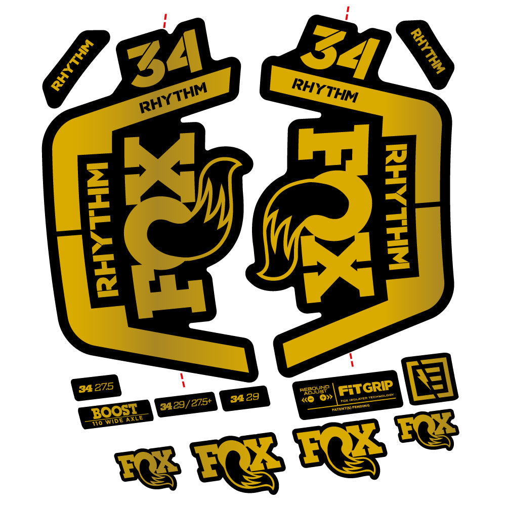 Autocollant Fox 34 Rhythm 2019 Vélo Fourche vinyle autocollant