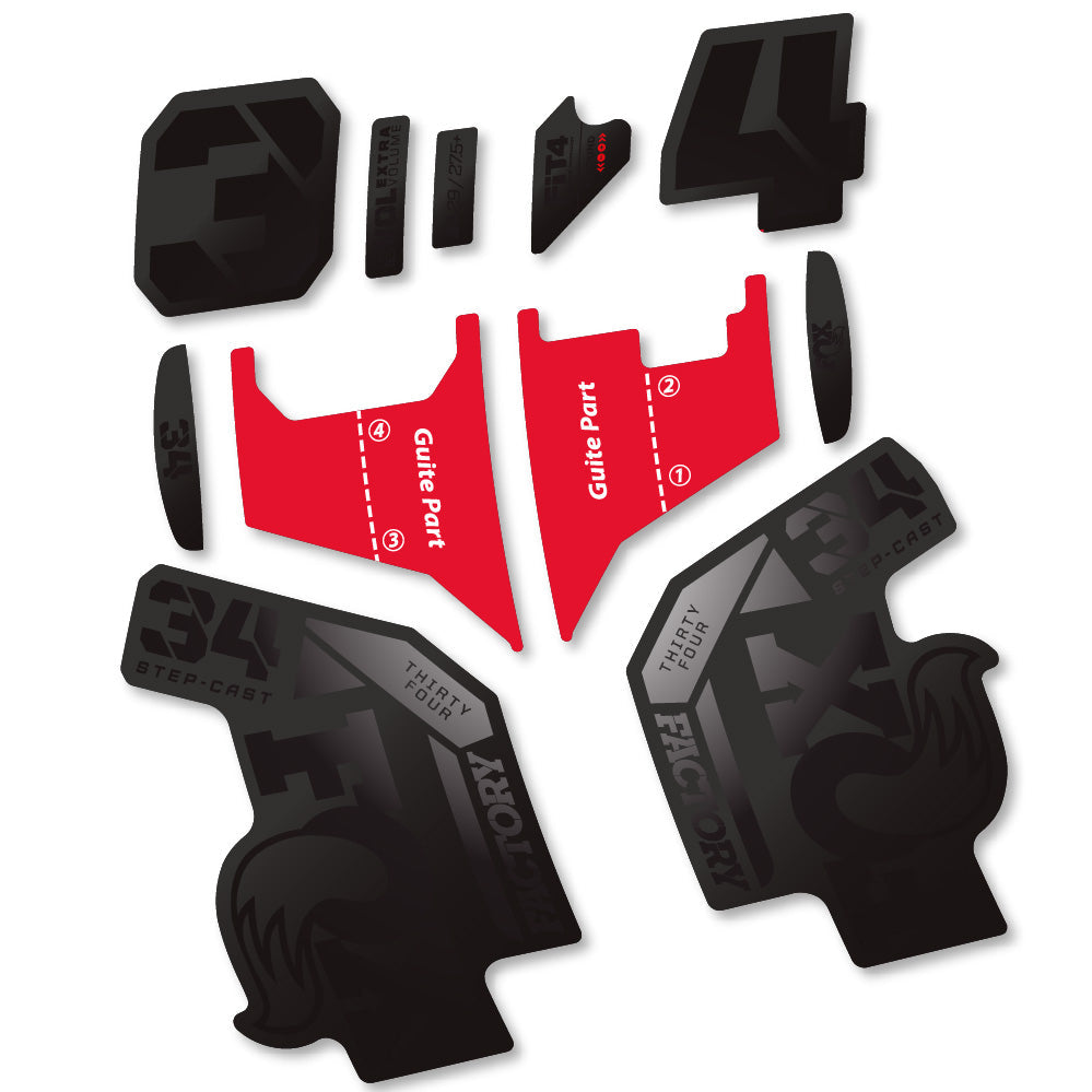 Autocollant Fox 34 Factory Step Cast 2022, Fourche 29, Vélo vinyle sticker