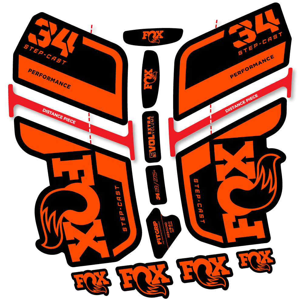 Autocollant Fox 34 SC Performance 2022, Fourche 29, Autocollant Vélo vinyle