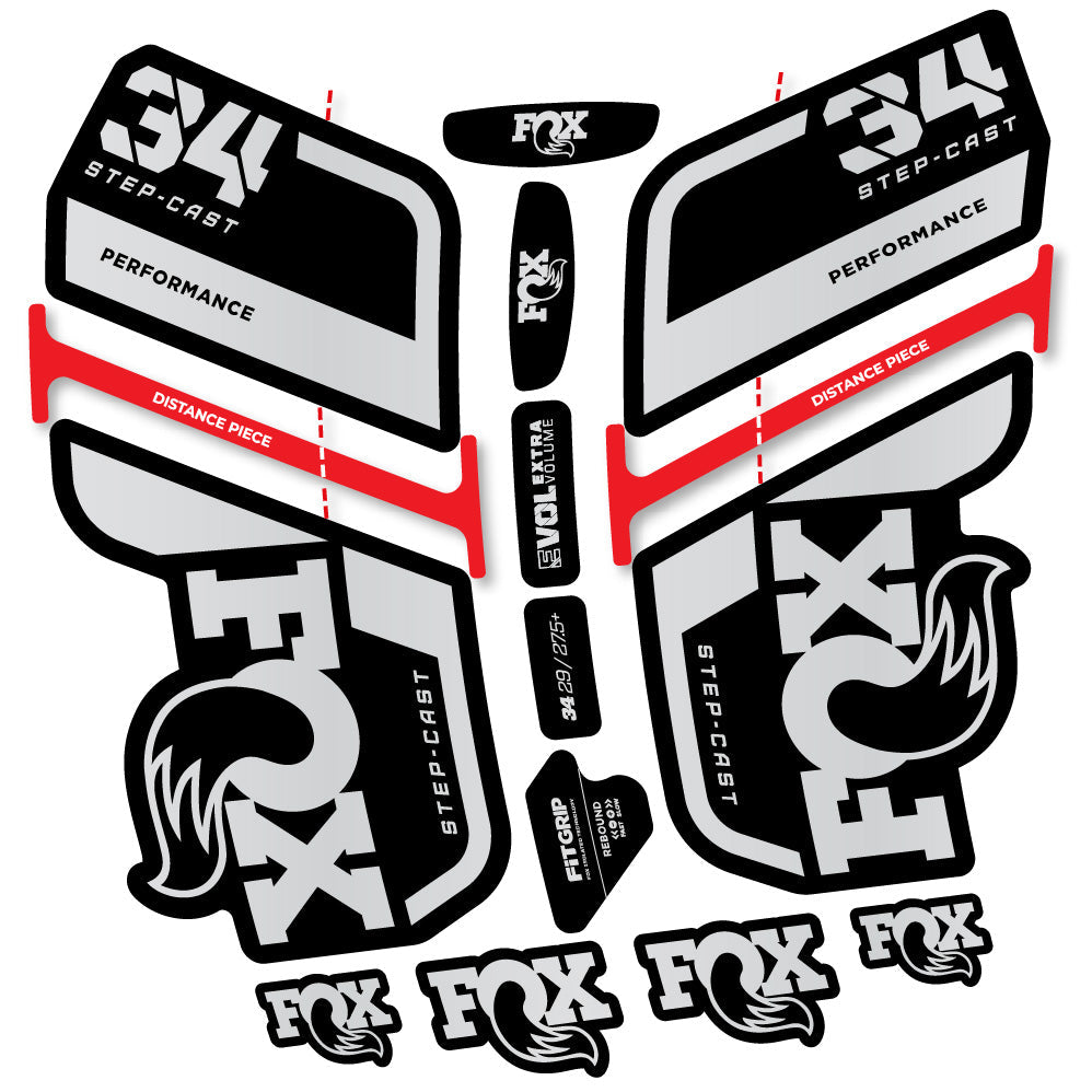 Autocollant Fox 34 SC Performance 2022, Fourche 29, Autocollant Vélo vinyle
