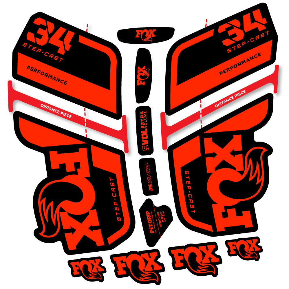 Autocollant Fox 34 SC Performance 2022, Fourche 29, Autocollant Vélo vinyle