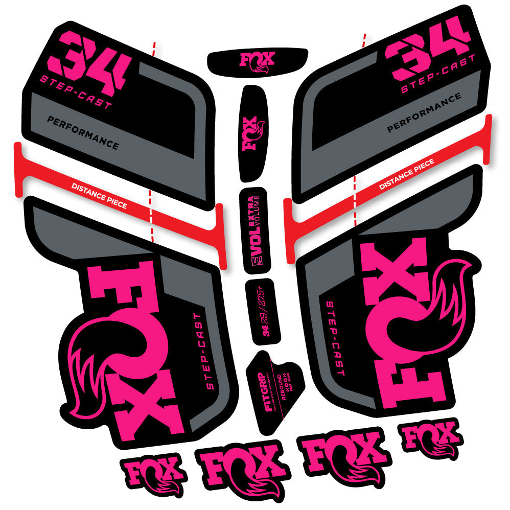 Autocollant Fox 34 SC Performance 2022, Fourche 29, Autocollant Vélo vinyle