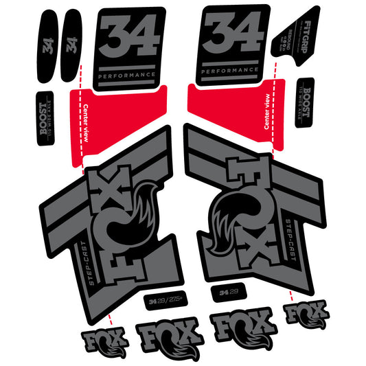 Autocollant Fox 34 SC Performance 2019 Vélo Fourche vinyle autocollant