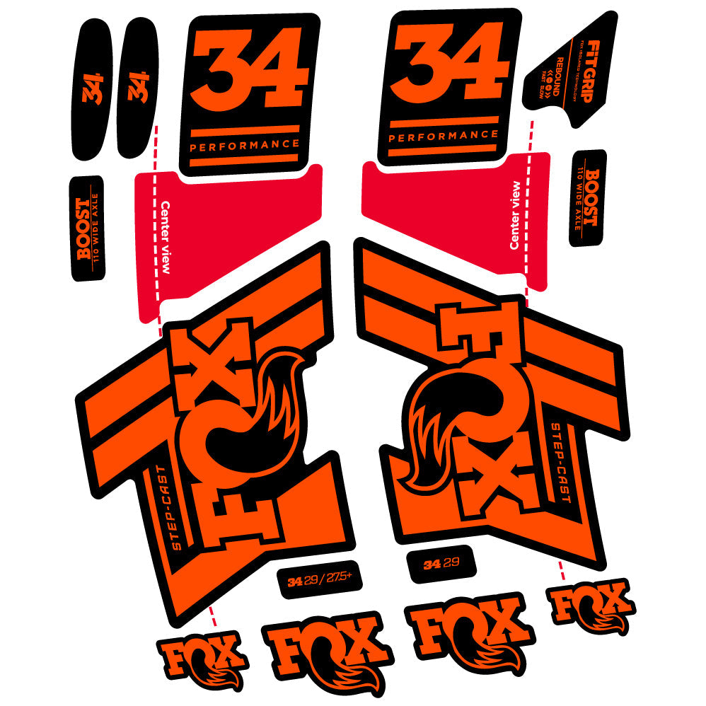 Autocollant Fox 34 SC Performance 2019 Vélo Fourche vinyle autocollant