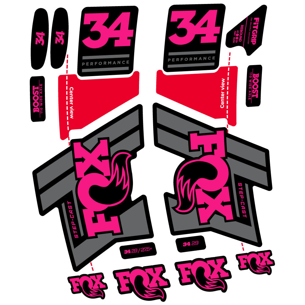 Autocollant Fox 34 SC Performance 2019 Vélo Fourche vinyle autocollant